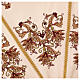 Processional umbrella, golden and orange flower embroidered on ivory fabric, h 70 in s10