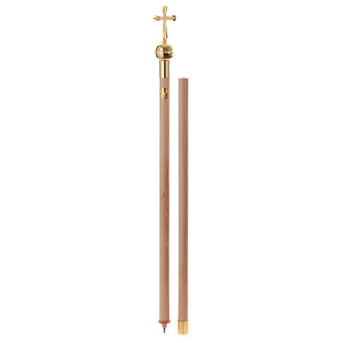 Wooden processional canopy pole h 220 cm 1