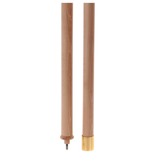Wooden processional canopy pole h 220 cm 5
