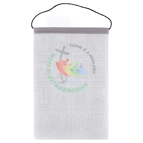 Estandarte logótipo oficial Jubileu 2025 Porta Santa 30x20 cm 2