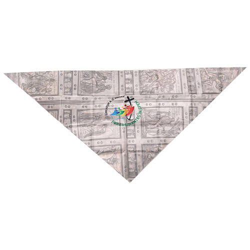 Foulard logo ufficiale Giubileo 2025 110x50 cm stampa porta santa 1