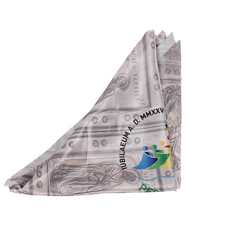 Foulard logo ufficiale Giubileo 2025 110x50 cm stampa porta santa 4