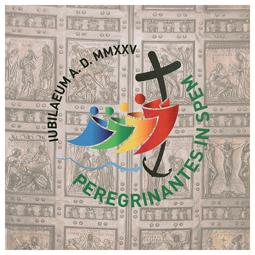 Estandarte logótipo oficial Jubileu Roma 2025 100x70 cm Porta Santa 2