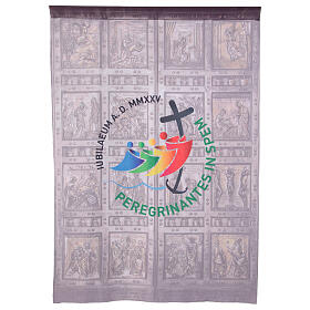 Official logo banner for the Rome Jubilee 2025 100x70 cm Holy Door