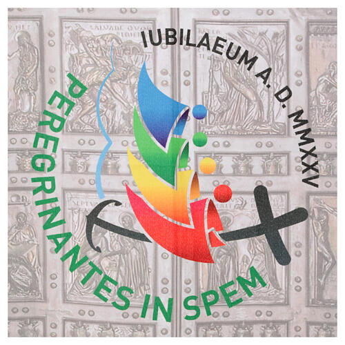 Flag with Holy Door, 2025 Jubilee official logo, 28x39 in 2