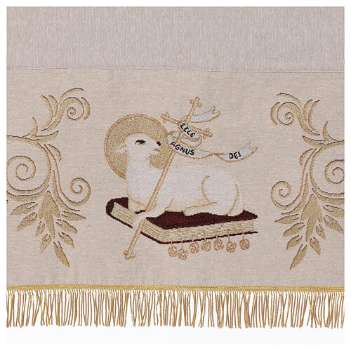 Prozessionsbaldachin mit Goldfransen aus Canottiglia, 140 x 160 cm – bestickt, ohne Stangen 2