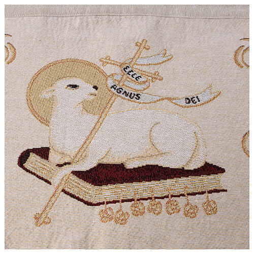 Prozessionsbaldachin mit Goldfransen aus Canottiglia, 140 x 160 cm – bestickt, ohne Stangen 3