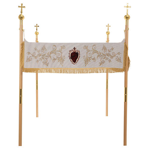 Processional canopy with cannetille fringe, 55x63 in 10