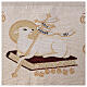 Baldaquino procesional de tela fleco hilo metálico 140x160 cm s3