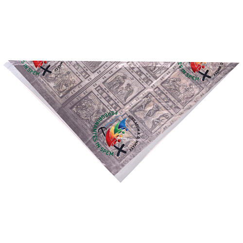 Foulard with Holy Door and 2025 Jubilee official logo, 45x45 in 3