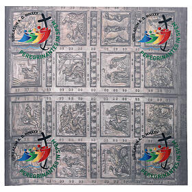 Foulard Giubileo 2025 110x110 cm logo ufficiale porta santa