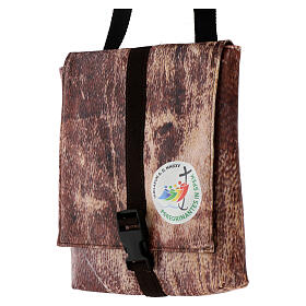 Brown handbag with 2025 Jubilee official logo in LATIN, 8x11 in