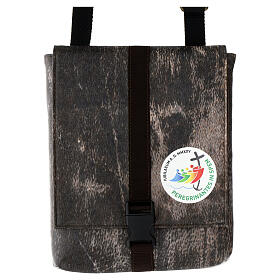 Handbag with 2025 Jubilee official logo in LATIN, dark brown, 8x11 in