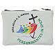 White purse, 2025 Jubilee official logo, LATIN, 7x8 in s1