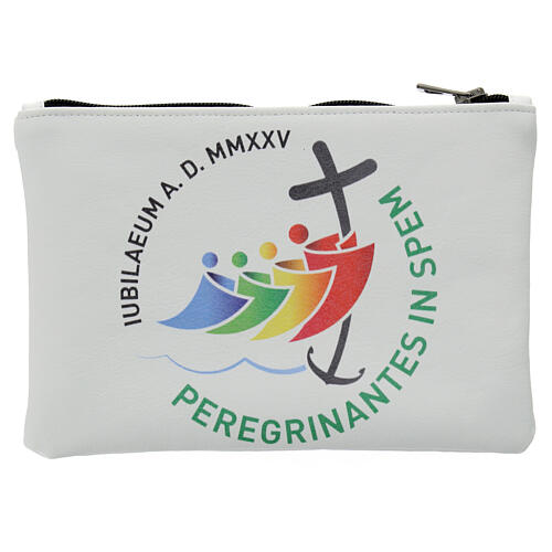 White bag with official Giubileo LATINO logo 15x21 cm 1