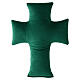 Kissen in Kreuzform zum Jubiläum 2025, grün, gepolstert, Samt, 30x20 cm s4