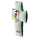 Croce Giubileo 2025 imbottita velluto 30x20 verde s2