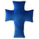 Kissen in Kreuzform zum Jubiläum 2025, blau, gepolstert, Samt, 30x20 cm s4