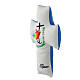 Padded cross with 2025 Jubilee logo, white and blue velvet, 12x8 in s2