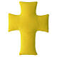 Kissen in Kreuzform zum Jubiläum 2025, gelb, gepolstert, Samt, 30x20 cm s4