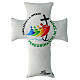 Padded cross with 2025 Jubilee logo, green velvet, 18x14 in s1