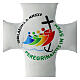 Padded cross with 2025 Jubilee logo, green velvet, 18x14 in s3