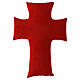 Jubilee 2025, cross-shaped pillow, red velvet, 18x14 in s4