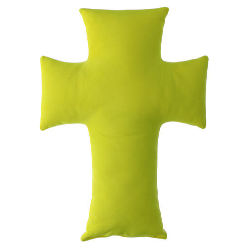 Jubilee 2025 padded cross, yellow velvet, 18x14 in 4