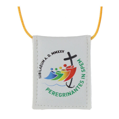 Jubilee 2025 necklace with Latin logo vegetable leather rope, assorted colors 1