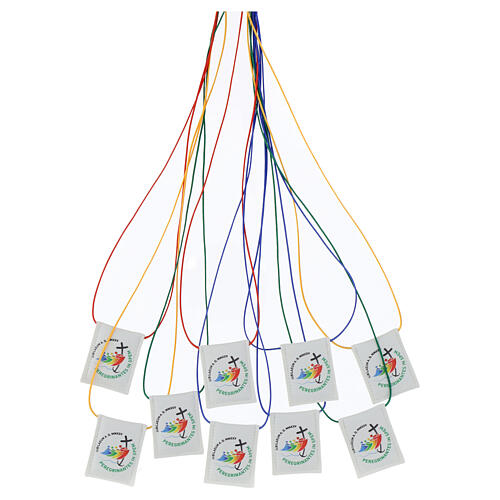 Jubilee 2025 necklace with Latin logo vegetable leather rope, assorted colors 2