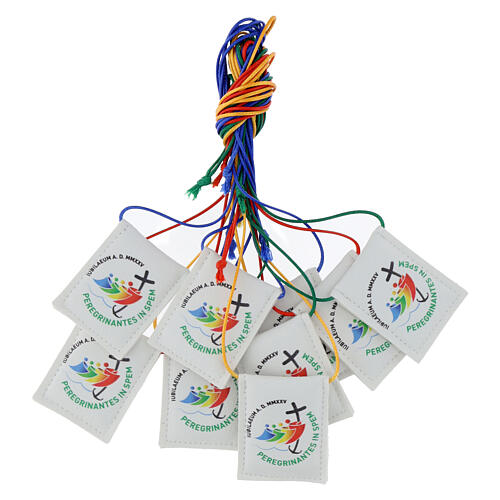 Jubilee 2025 necklace with Latin logo vegetable leather rope, assorted colors 3