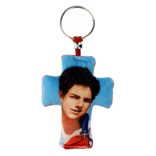 Key ring with Carlo Acutis' portrait, 4x2 in 1