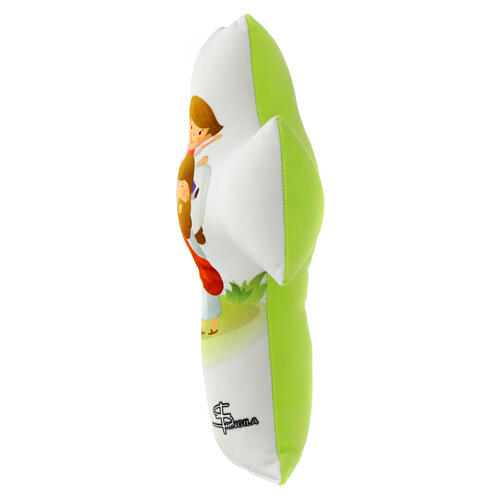 Soft cross pillow, Jesus and children, 12x8 in 2