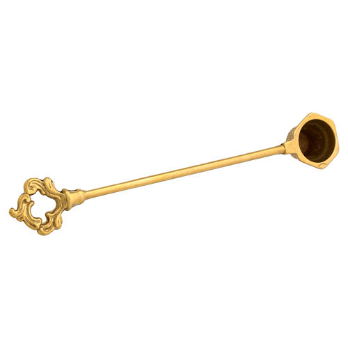 Spegnicandela decoro ottone dorato 20 cm 3