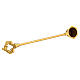 Candle Snuffer in Embroidered Golden Brass, 20 cm s3