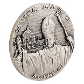 Silver-plated coin of Pope Paul VI, 2.4 in