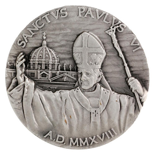 Pièce Paul VI en alliage avec finition argentée 6 cm 1