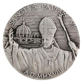 Paul VI alloy coin with silver finish 6 cm