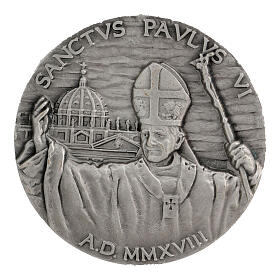 Silver-plated alloy coin of Pope Paul VI, 1.6 in