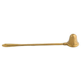 Golden brass candle snuffer 20 cm