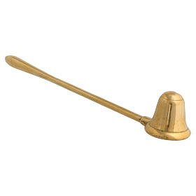 Golden brass candle snuffer 20 cm