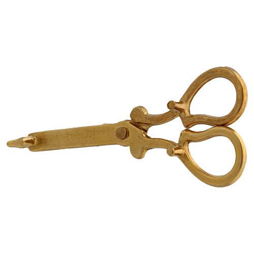 Kerzenlöscher in Scherenform aus Messing, goldfarben – 14 cm 6