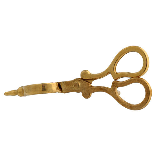 Spegnicandela forbice ottone dorato 14 cm 4