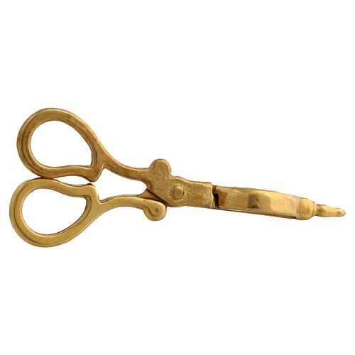 Spegnicandela forbice ottone dorato 14 cm 5