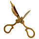 Spegnicandela forbice ottone dorato 14 cm s1