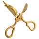 Spegnicandela forbice ottone dorato 14 cm s3