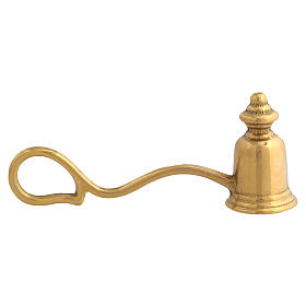 Golden brass candle snuffer 13 cm