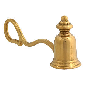 Golden brass candle snuffer 13 cm
