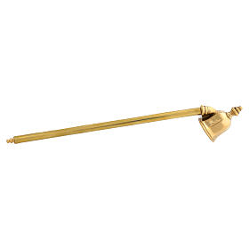 Golden brass candle extinguisher, 12 in