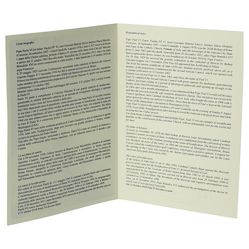 Pope Paul VI copper alloy plaque, 5x3 in 6